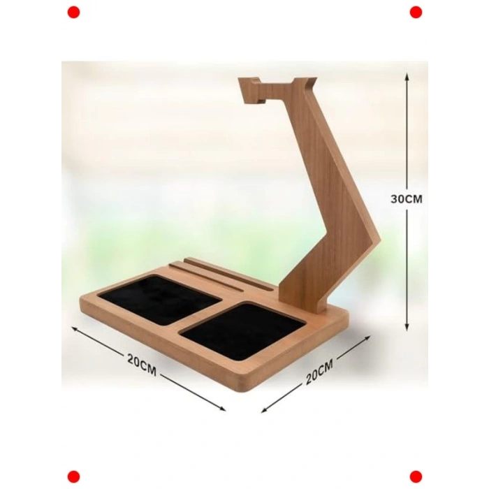 Ahşap Kulaklık Standı - Organizer ve Askı