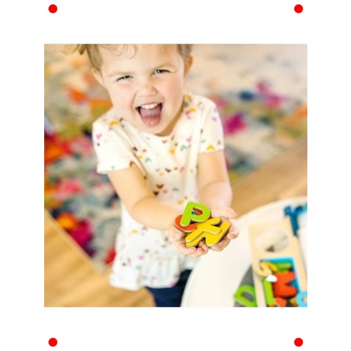 Ahşap Mıknatıslı Harfler Öğrenme Seti