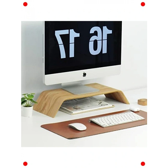 Ahşap Monitör ve Bilgisayar Yükseltici Standı