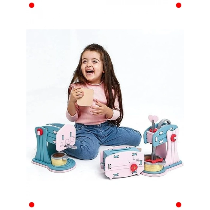 Ahşap Mutfak Oyuncak Seti - 3ü 1 Arada