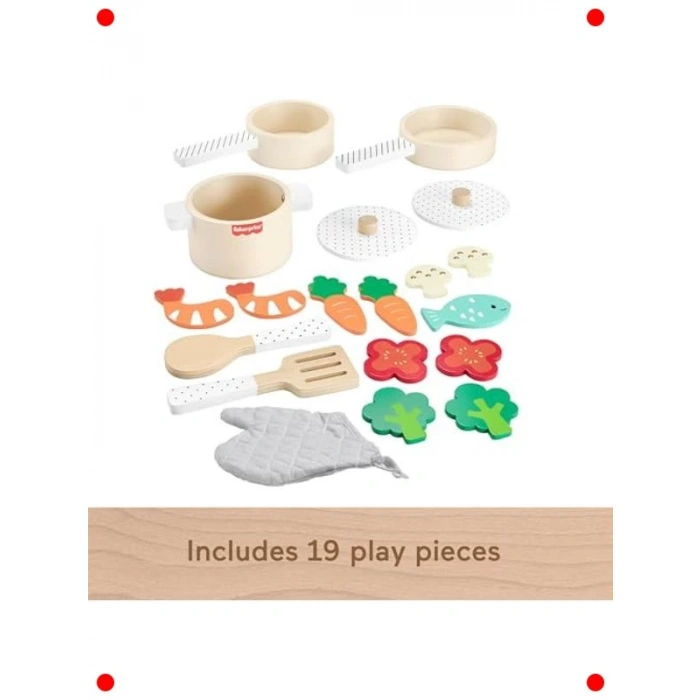 Ahşap Mutfak Seti (19 Parça)