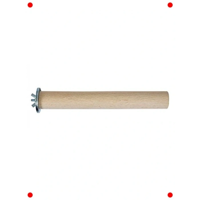 Ahşap Papağan Tüneği - 20cm Boy, 3cm Çap