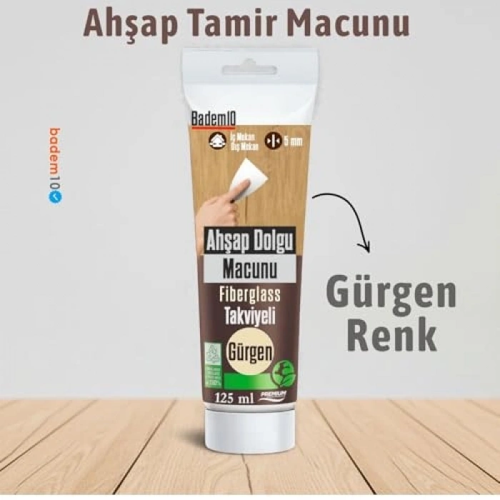 Ahşap Parke Macunu GÜRGEN Renk, 125 ML Hazır Kullanım