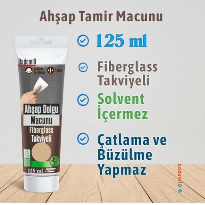 Ahşap Parke Macunu GÜRGEN Renk, 125 ML Hazır Kullanım