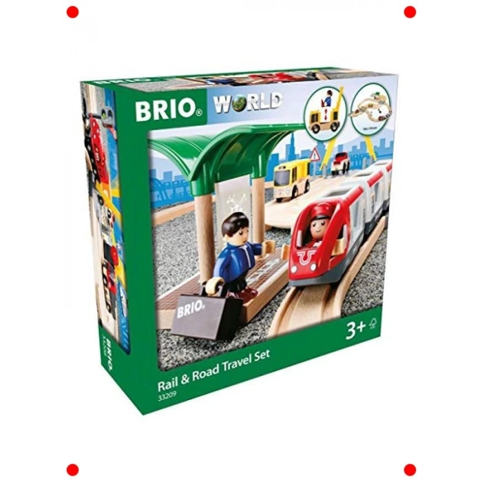 Ahşap Ray ve Yol Seyahat Oyun Seti