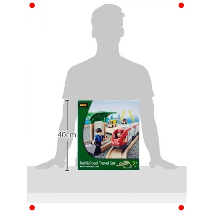 Ahşap Ray ve Yol Seyahat Oyun Seti