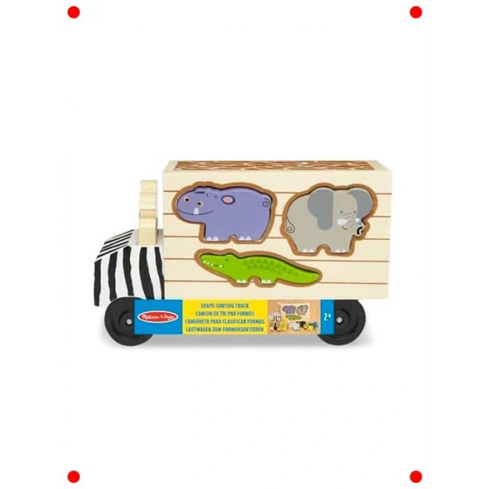 Ahşap Safari Hayvan Kurtarma Kamyonu - 3+