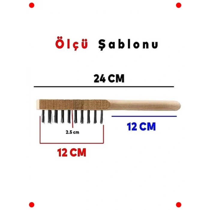 Ahşap Saplı Çok Amaçlı Izgara Temizleme Fırçası