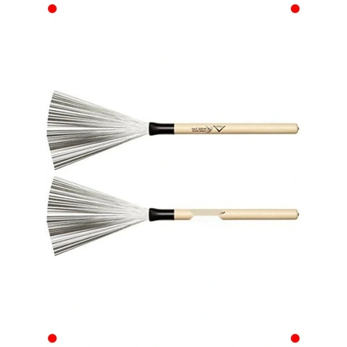 Ahşap Saplı Fırça Baget - Caz ve Hassas Davul İçin