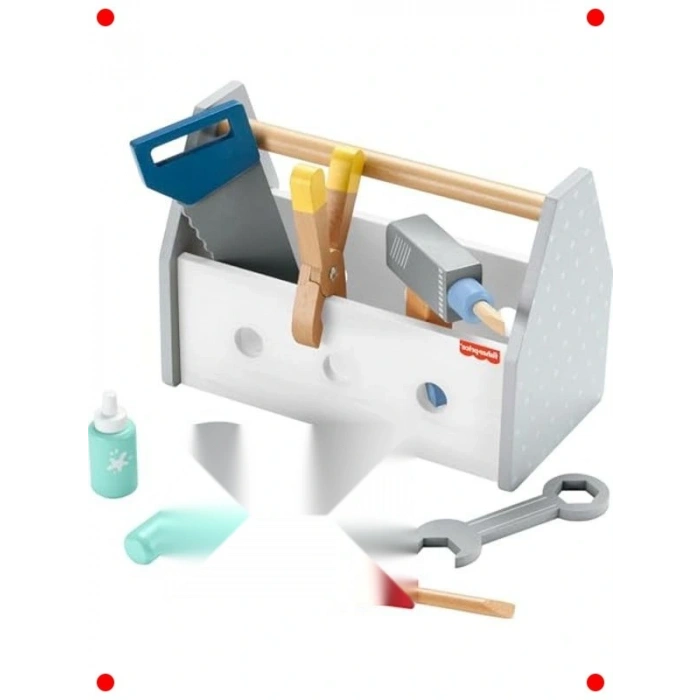 Ahşap Tamir Kutusu ve Oyuncak Matkap 9 Parçalı