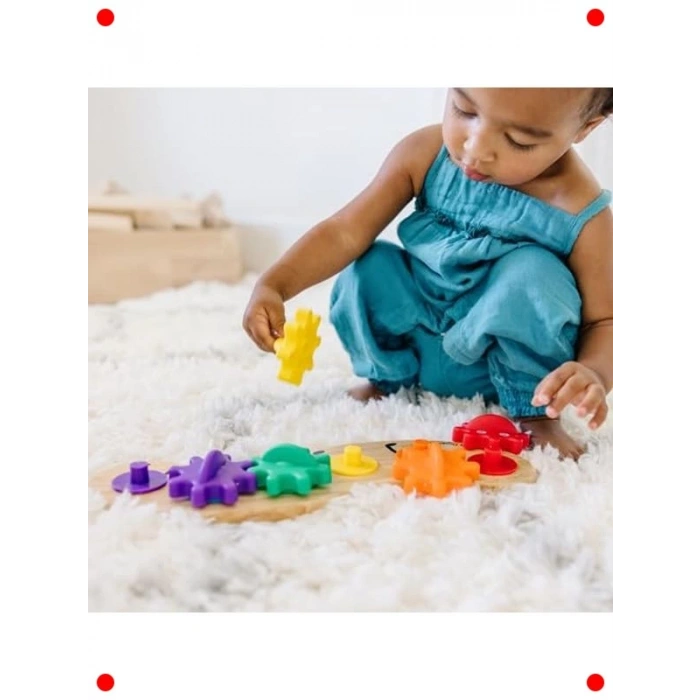 Ahşap Tırtıl Dişli Çevirme Oyuncak