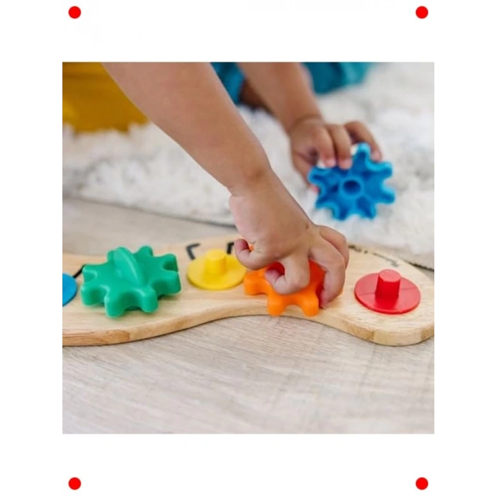 Ahşap Tırtıl Dişli Çevirme Oyuncak