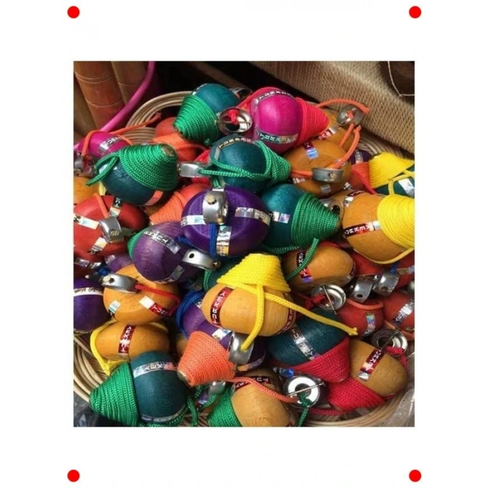 Ahşap Topaç Seti - 5 Adet leneksel Oyuncak