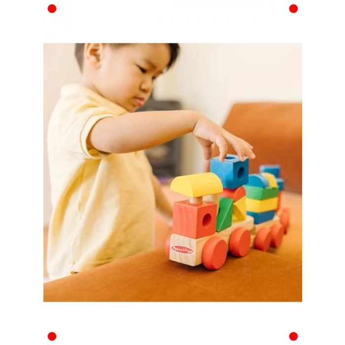 Ahşap Tren Seti - 18 Parça