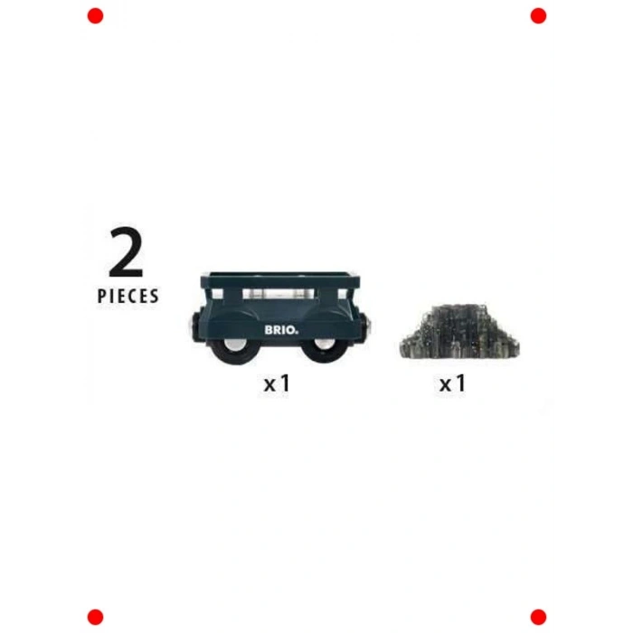 Ahşap Tren Seti Altın Vagon