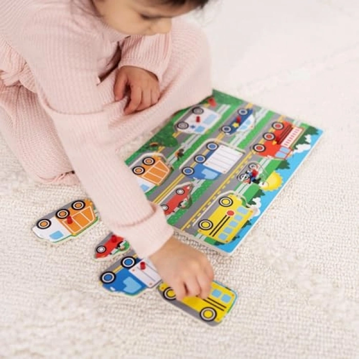 Ahşap Yapboz - Araç Temalı, Eğitici Oyun