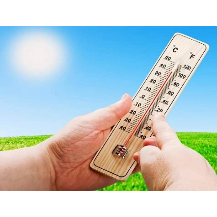 Ahşap Yapılı Termometre, Doğal Görünüm ve Kullanım Kolaylığı
