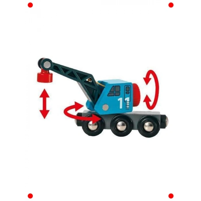 Ahşap Yük Gemisi ve Hareketli Vinç Seti