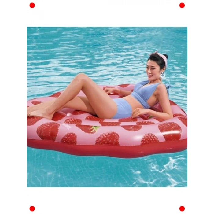 Ahududu Kokulu Yüzme Şezlongu - Havuz Şamandırası