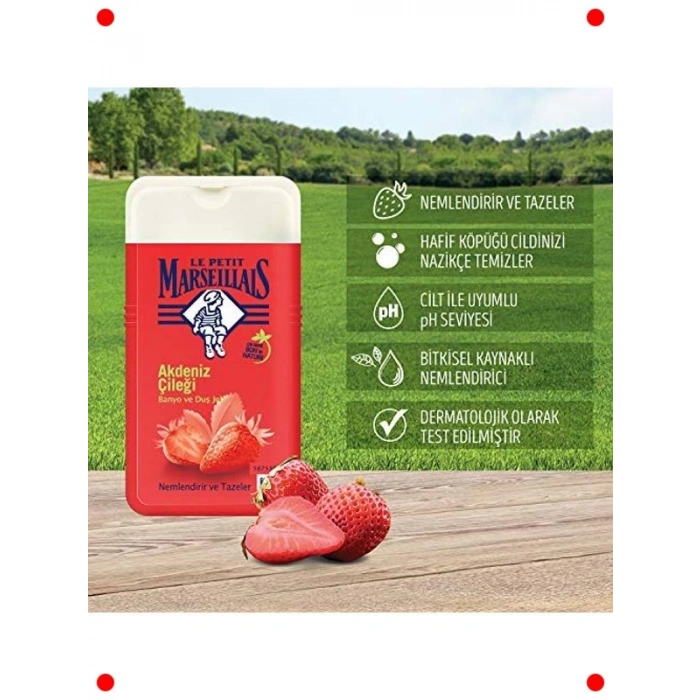 Akdeniz Çileği Özlü Ferahlatıcı Duş Jeli 250 ml