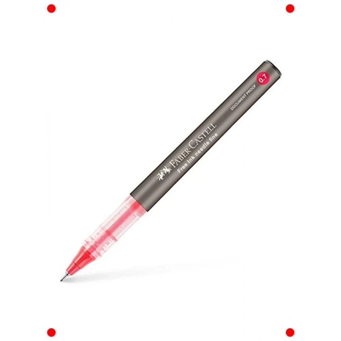 Akıcı Kırmızı İğne Uçlu Roller Kalem 0.7mm