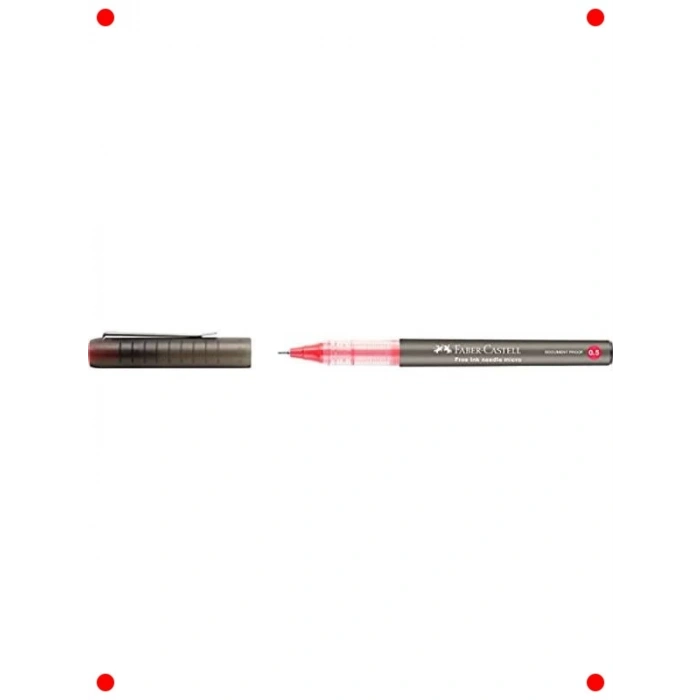 Akıcı Yazım Roller Kalem 0.5 Kırmızı - Kalıcı Mürekkep