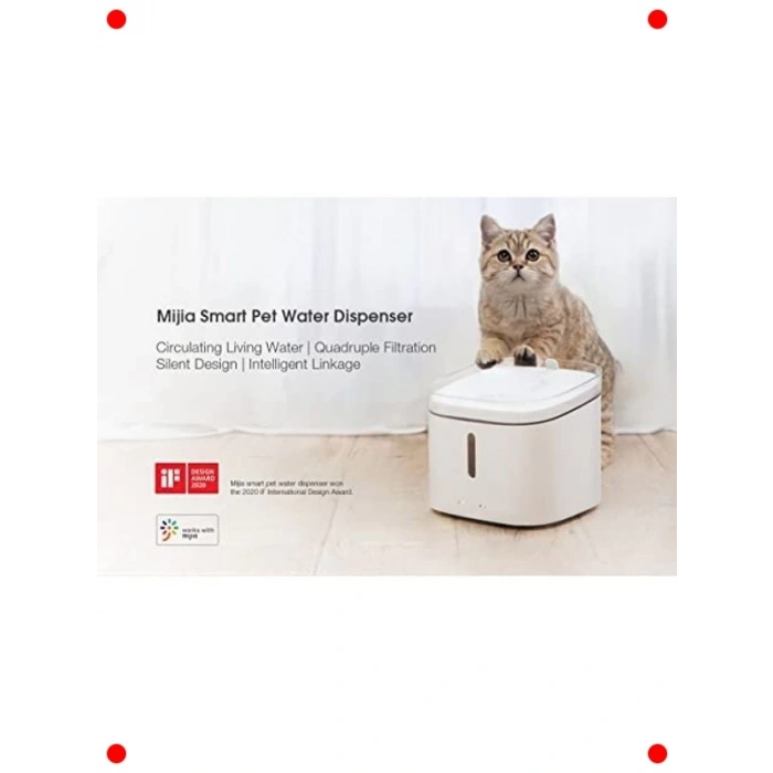 Akıllı Evcil Hayvan Su Çeşmesi, Filtreli, 2 L