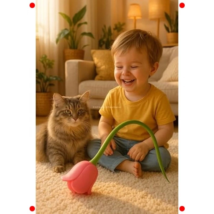 Akıllı İnteraktif USB Şarjlı Kedi Oyuncağı - Lale