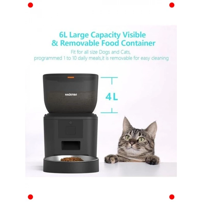 Akıllı Kedi Köpek Mama Kabı 4lt Wifi Uzaktan Kontrol