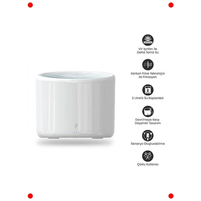 Akıllı Kedi Köpek Otomatik Su Pınarı 2 Litre