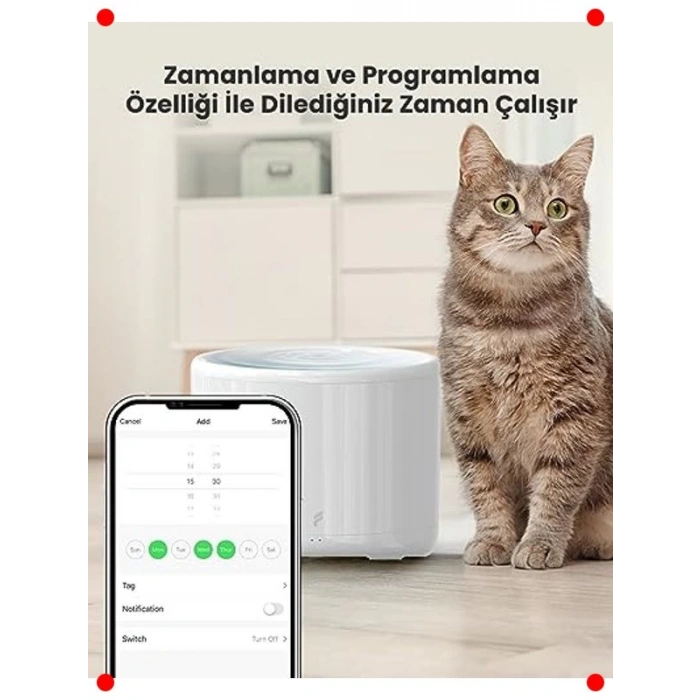 Akıllı Kedi Köpek Otomatik Su Pınarı 2 Litre