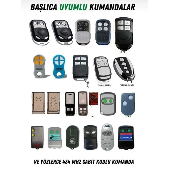 Akıllı Kodlanabilir Uzaktan Kumanda, 433 MHz Frekanslı