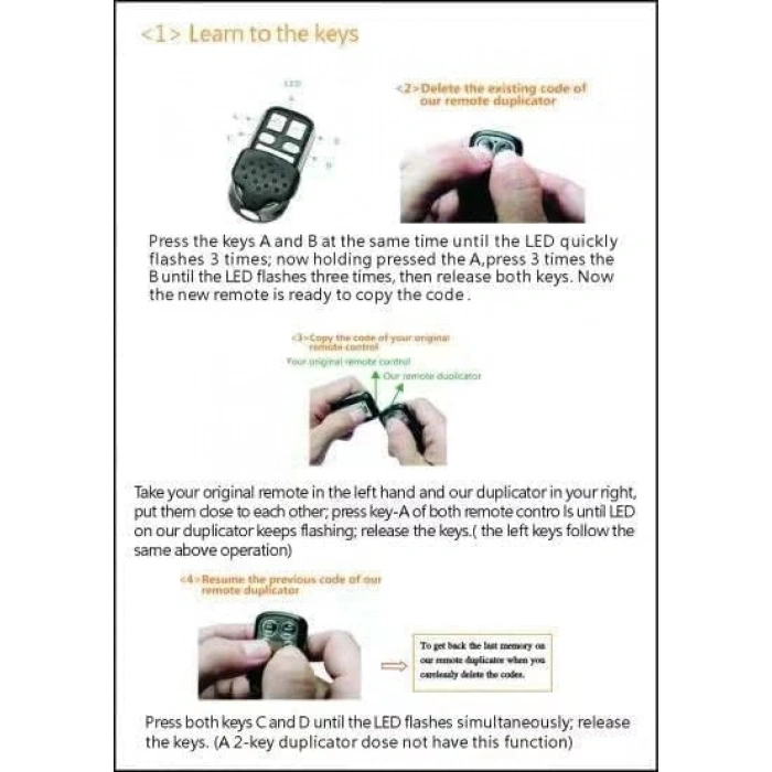 Akıllı Kopyalanabilir Araba Ve raj Kumandası 43hz