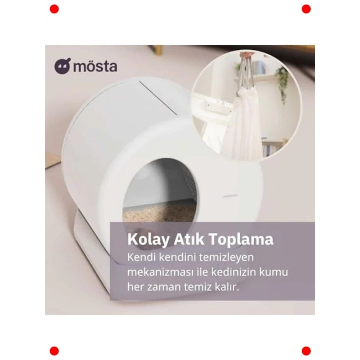 Akıllı Otomatik Kedi Tuvaleti - HD Kamera & Mobil Kontrol