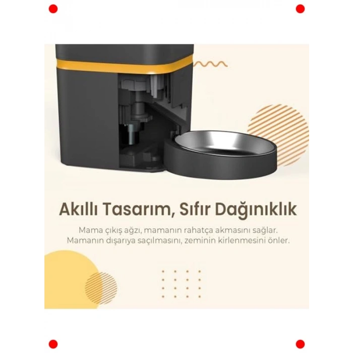 Akıllı Otomatik Mama Kabı - Wi-Fi Kontrollü 6L Hazne
