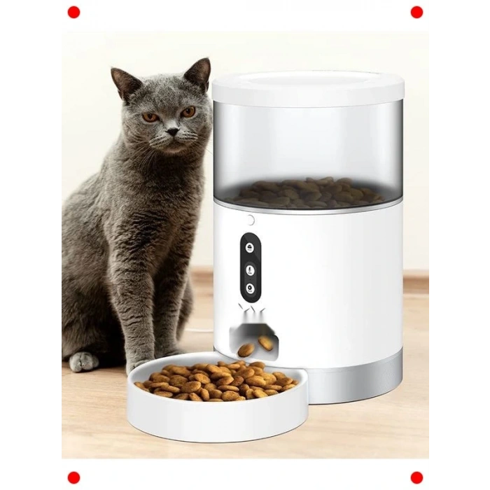 Akıllı Otomatik Mama Kabı (Wifi, 4L, Porsiyon Ayarlı)