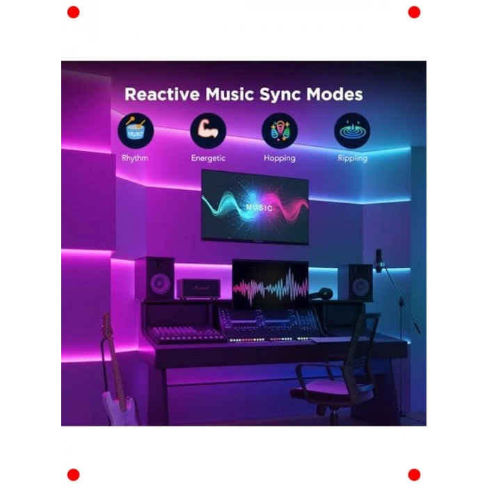 Akıllı RGBICW Wi-Fi+BT LED Şerit Aydınlatma (5M)