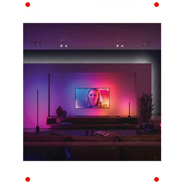 Akıllı Siyah LED Zemin Lambası & Lambader