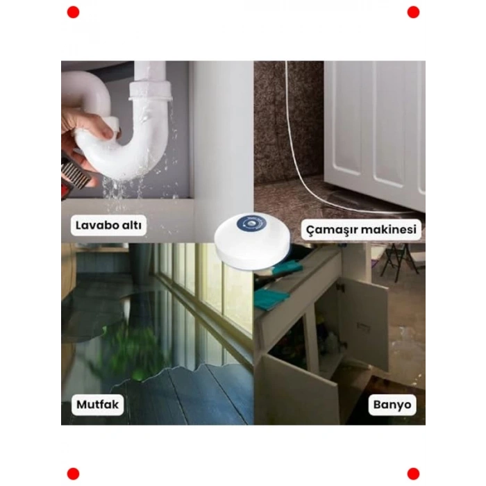 Akıllı Su Baskını Sensörü - Dahili Alarm ve Ağ Uyumlu