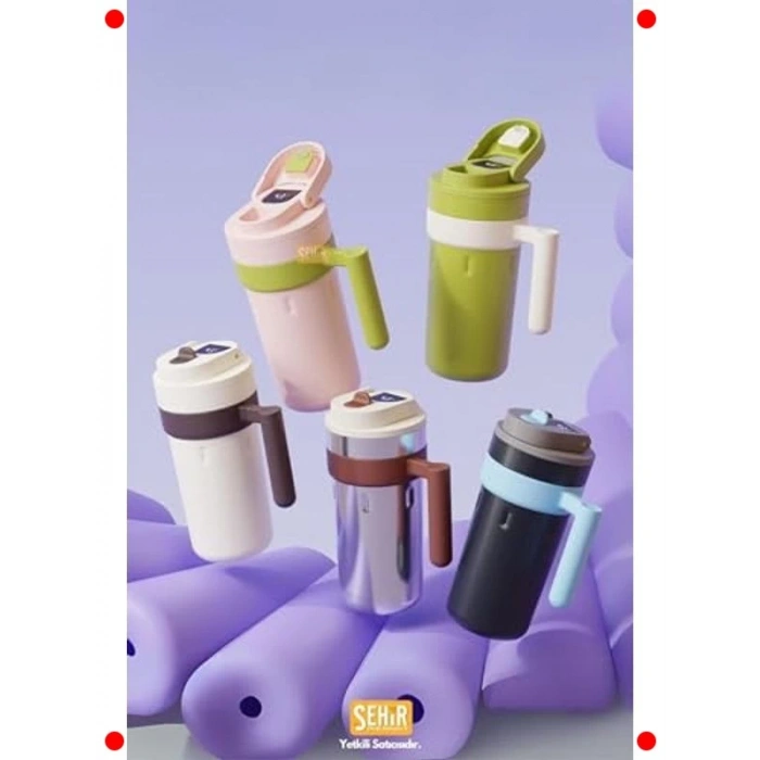 Akıllı Termos Mug | LED Sıcaklık Göstergeli 600ml