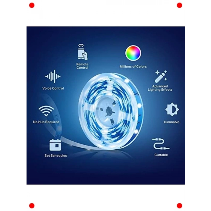 Akıllı Wi-Fi Çok Renkli Şerit LED 5 Metre
