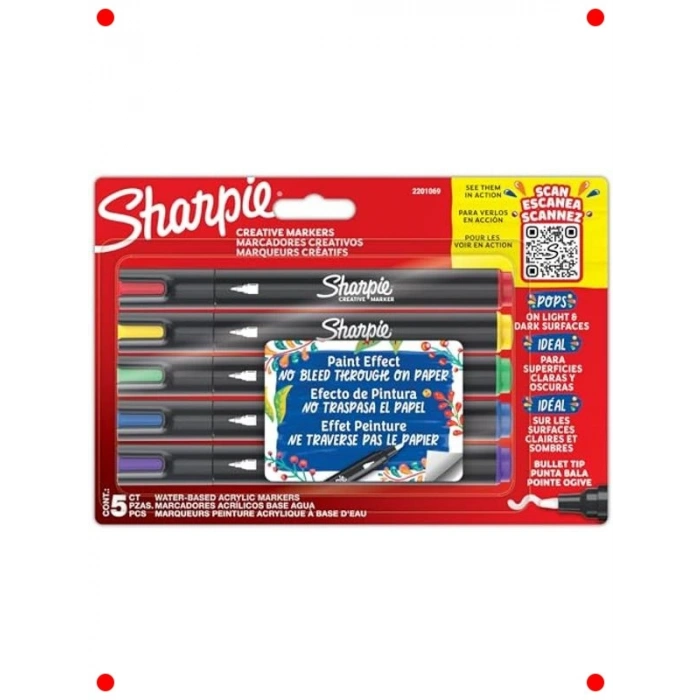 Akrilik Boya Fırça Uçlu Kalem Seti - 5 Adet