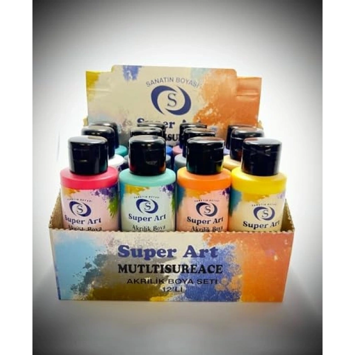 Akrilik Boya Seti, 12li, 12x100 mL, Sanat İçin