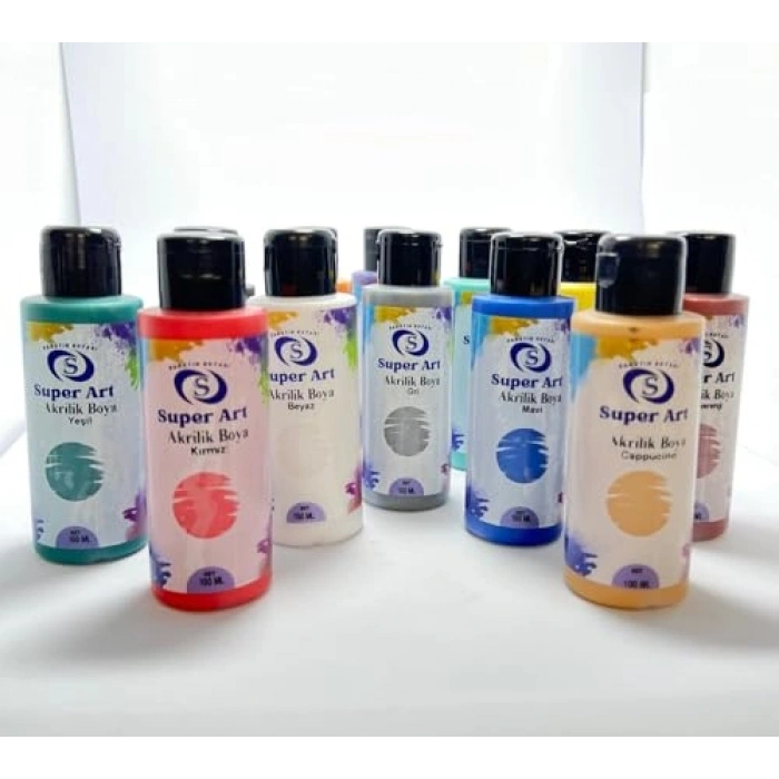 Akrilik Boya Seti, 12li, 12x100 mL, Sanat İçin