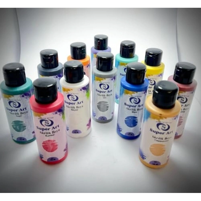Akrilik Boya Seti, 12li, 12x100 mL, Sanat İçin