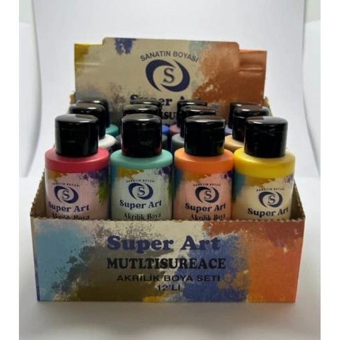 Akrilik Boya Seti, 12li, 12x100 mL, Sanat İçin