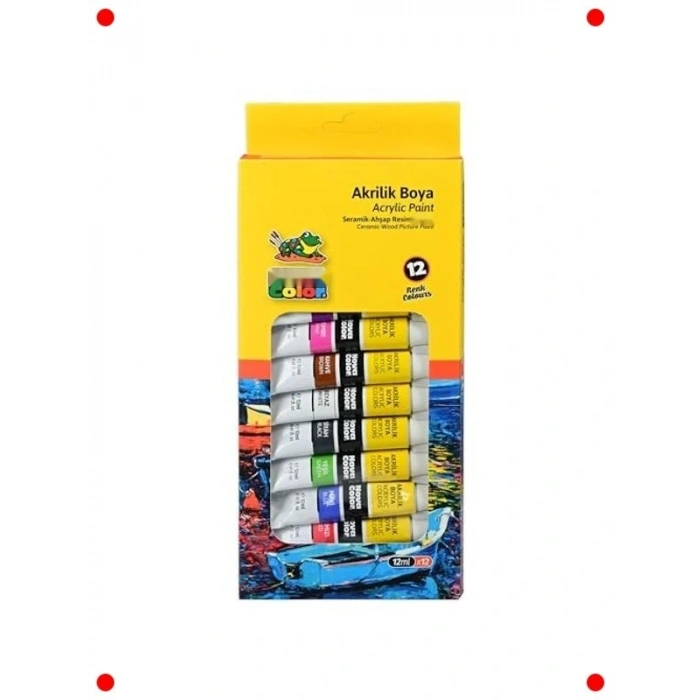 Akrilik Boya Tüp Seti 12 Renk