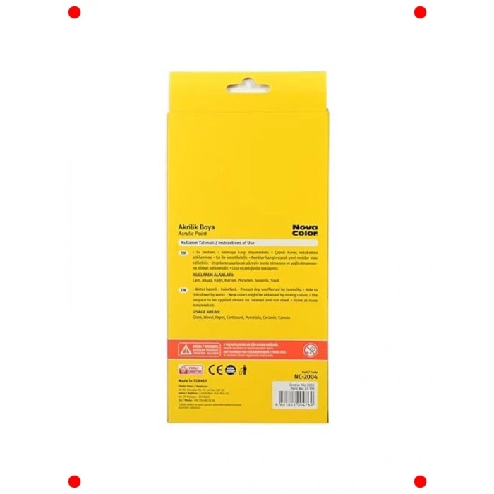 Akrilik Boya Tüp Seti 12 Renk