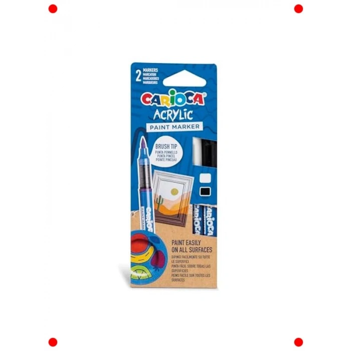 Akrilik Fırça Uçlu Boya Kalemi - Su Bazlı 2li