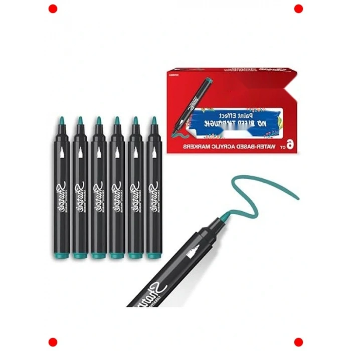 Akrilik İşaretleyici Kalem - Yuvarlak Uçlu, Yeşil Renk